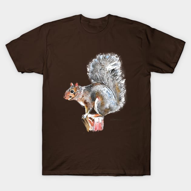 Grey Squirrel T-Shirt by lucafon18